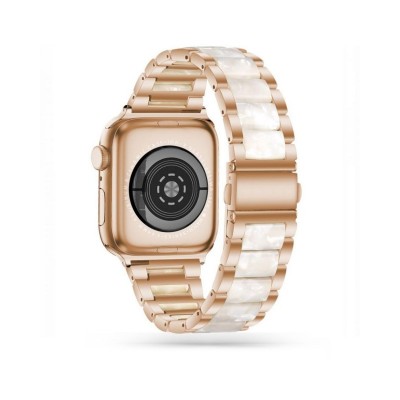 Curea Tech Modern Compatibila Cu Apple Watch 4 / 5 / 6 / 7 / Se (38 / 40 / 41 Mm), Roz Alb
